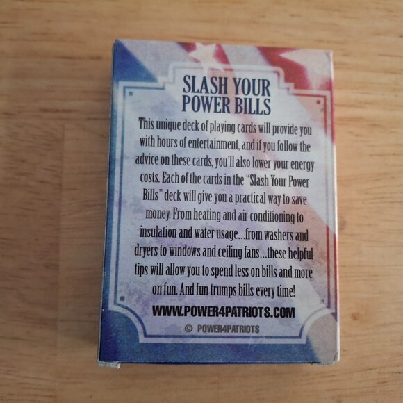 Slash Your Power Bill Power4Patiriots Deck Of Cards - Picture 3 of 3
